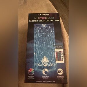 Xtreme Faceted Clear Decor Lamp with Remote